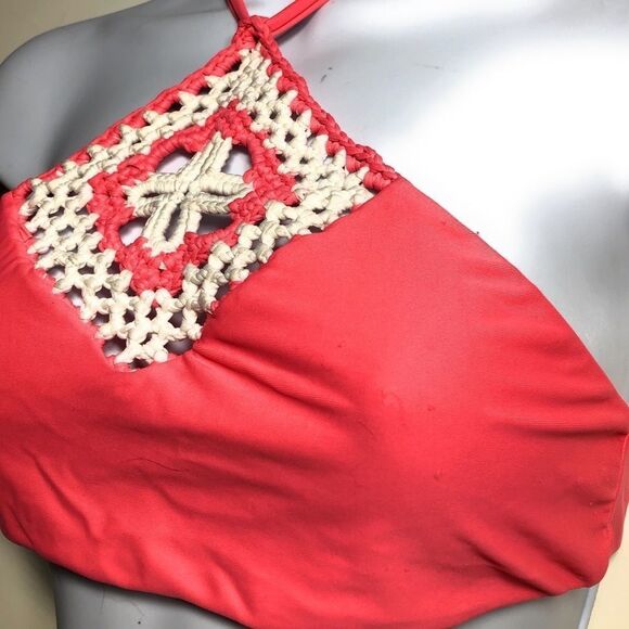 Lovers + Friends Halter Crochet Bikini‎ Top - Picture 3 of 7